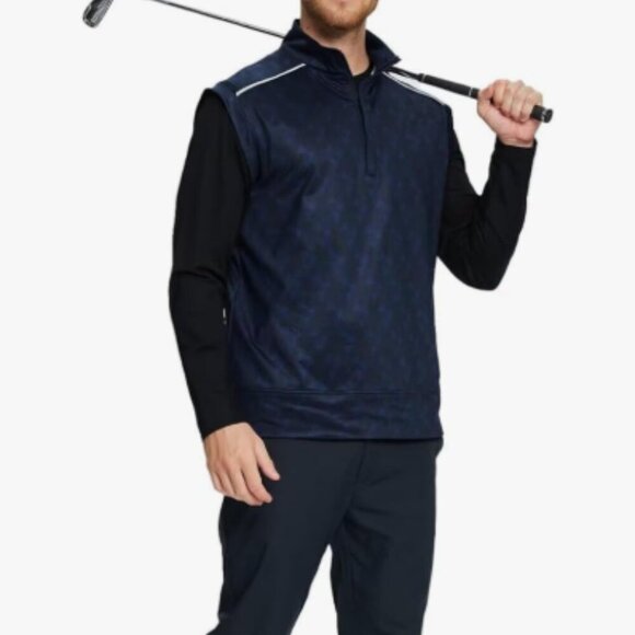 MAELREG Men's Small 1/4 Zip Pullover Dri Fit Performance Golf Vest - Picture 9 of 9
